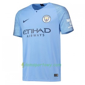 Koszulka Manchester City Domowe Koszulki Piłkarskie 2018-2019 Krótki Rękaw